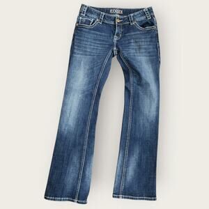 Rock & Roll jeans Women's Sz 28x31 original Low-rise Dark wash Bootcut Cowgirl